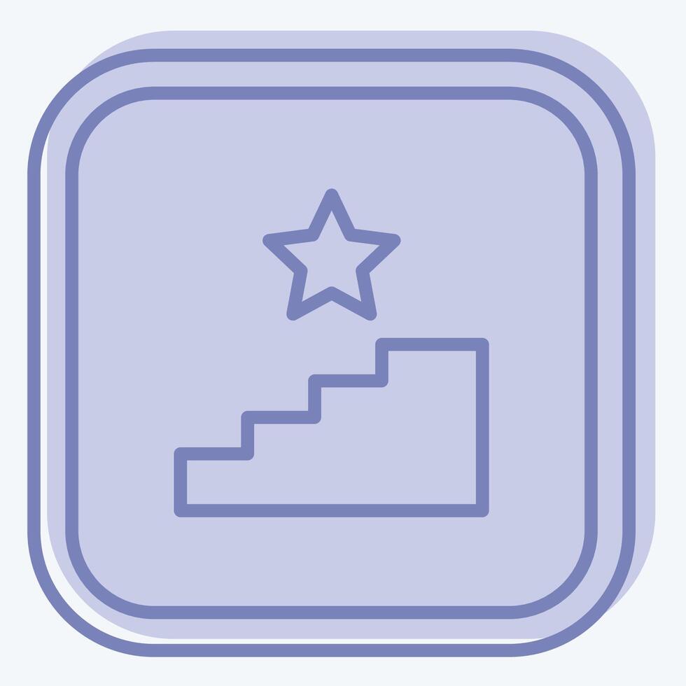 Icon Stairs. related to Public symbol. two tone style. design editable vector
