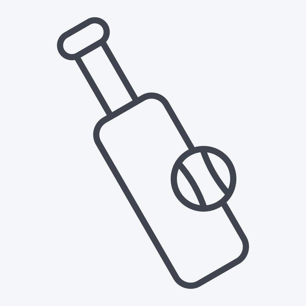 Icon Cricket. related to Hobbies symbol. line style. design editable vector