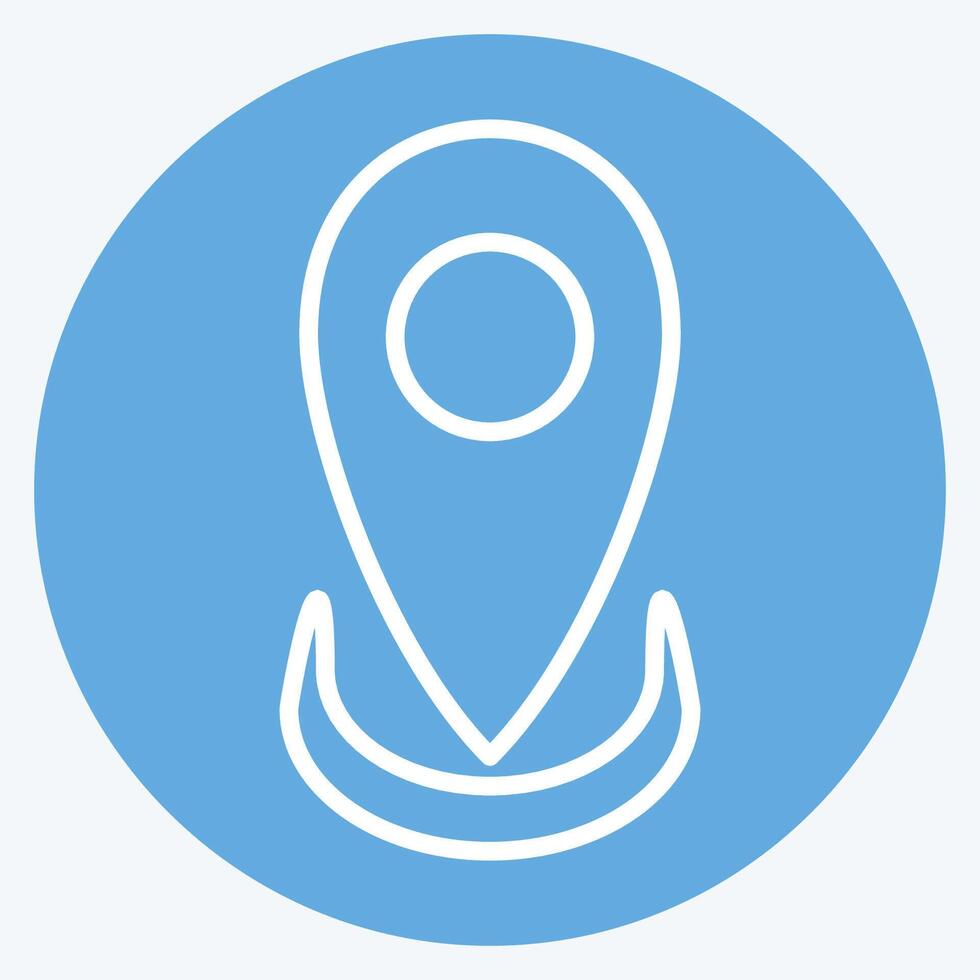 Icon Location. related to Healthcare symbol. blue eyes style. design editable vector