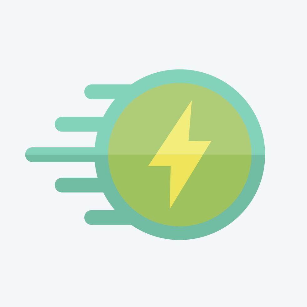 Icon Flash. related to Speed symbol. flat style. design editable vector