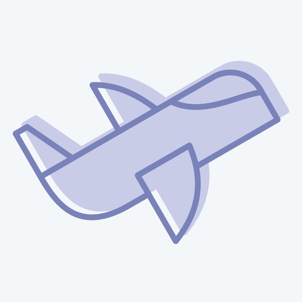 Icon Airplane. related to Hobbies symbol. two tone style. design editable vector