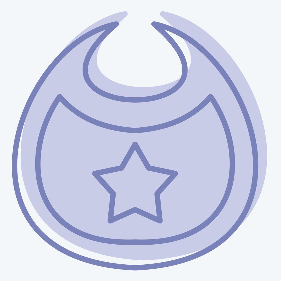 Icon Baby Bibs. related to Kindergarten symbol. two tone style. design editable vector