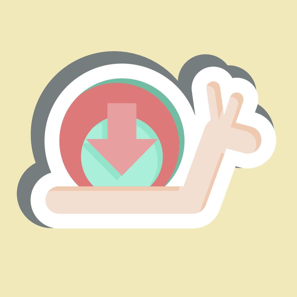 Sticker Slow. related to Speed symbol. design editable vector