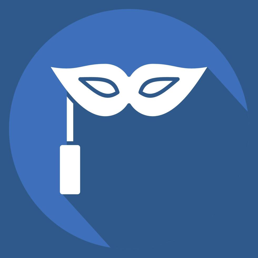 Icon Masquerade. related to Hobbies symbol. long shadow style. design editable vector