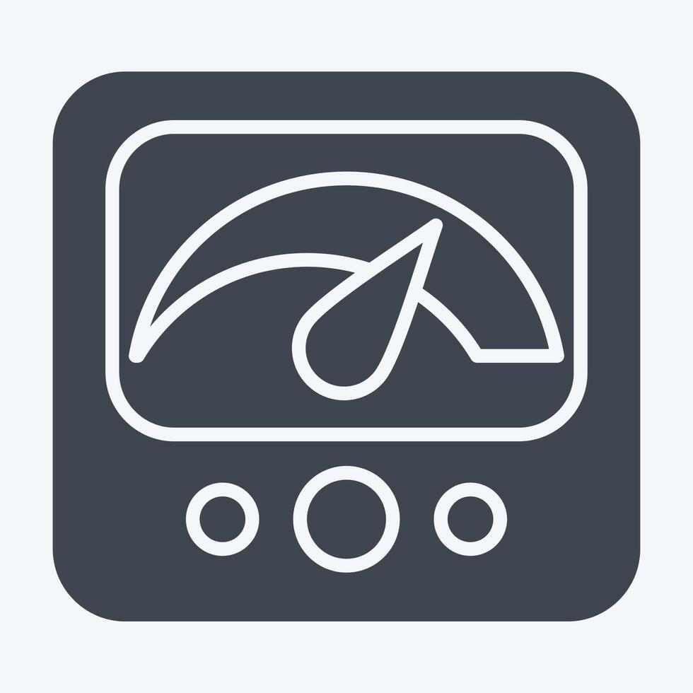 Icon Measure. related to Speed symbol. glyph style. design editable vector