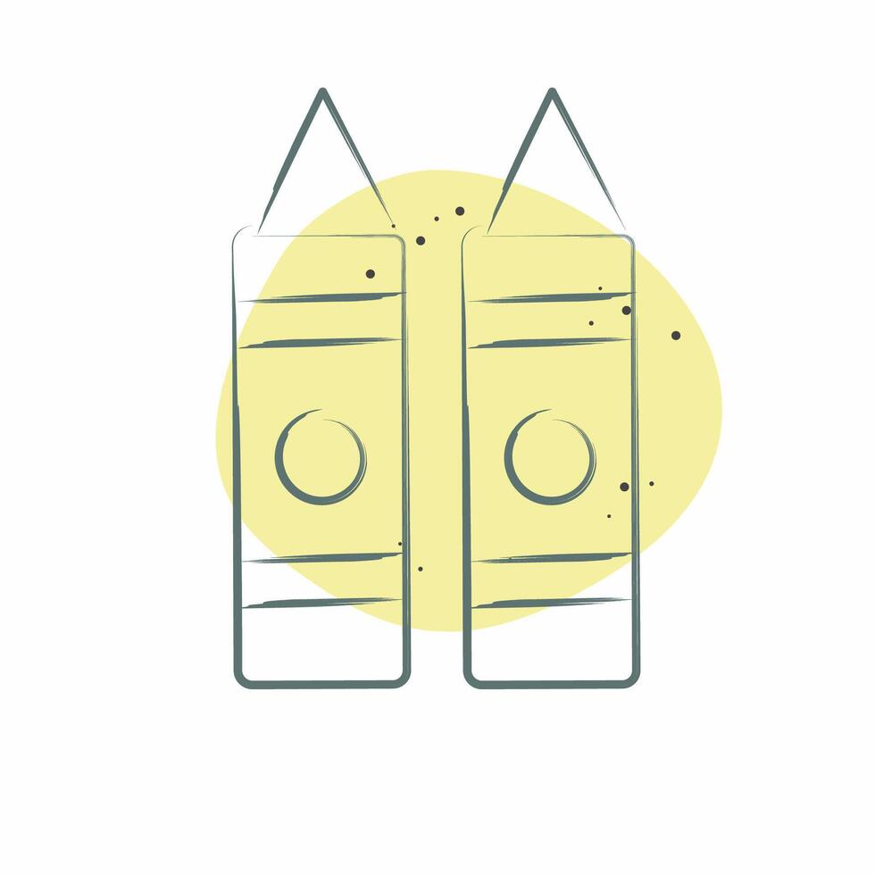 Icon Crayon. related to Kindergarten symbol. Color Spot Style. design editable vector