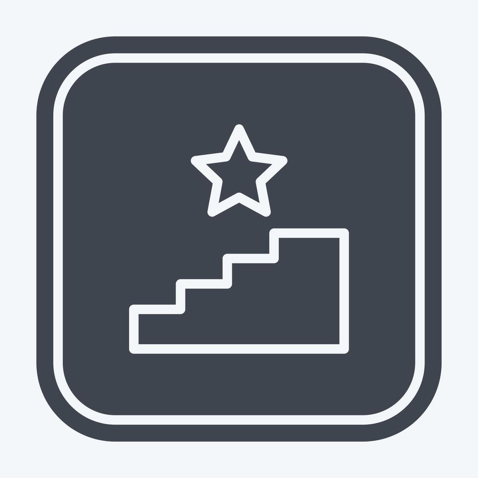 Icon Stairs. related to Public symbol. glyph style. design editable vector