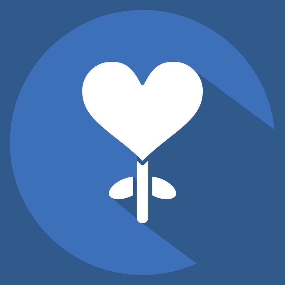 Icon Hurt Ballon. related to Women symbol. long shadow style. design editable vector
