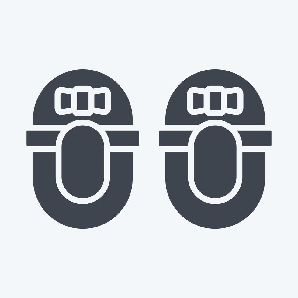 Icon Girl Shoe. related to Kindergarten symbol. glyph style. design editable vector