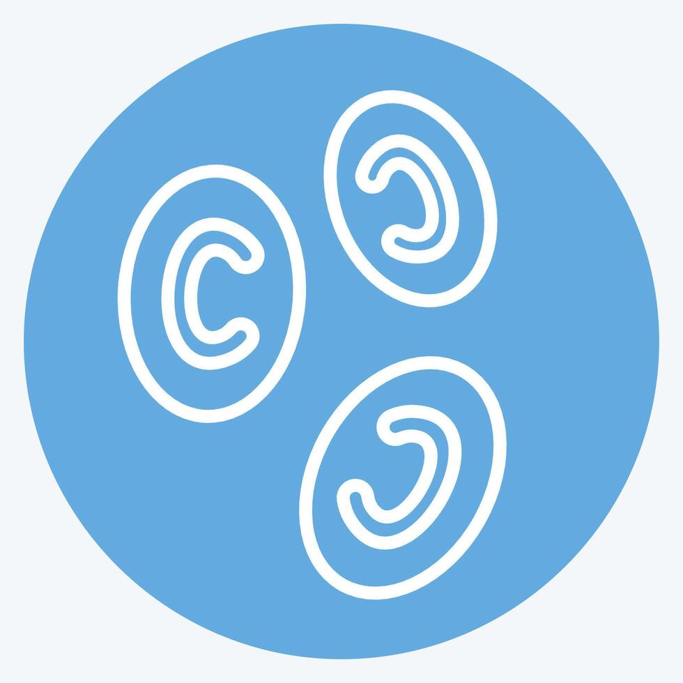 Icon Red Blood Cells. related to Healthcare symbol. blue eyes style. design editable vector
