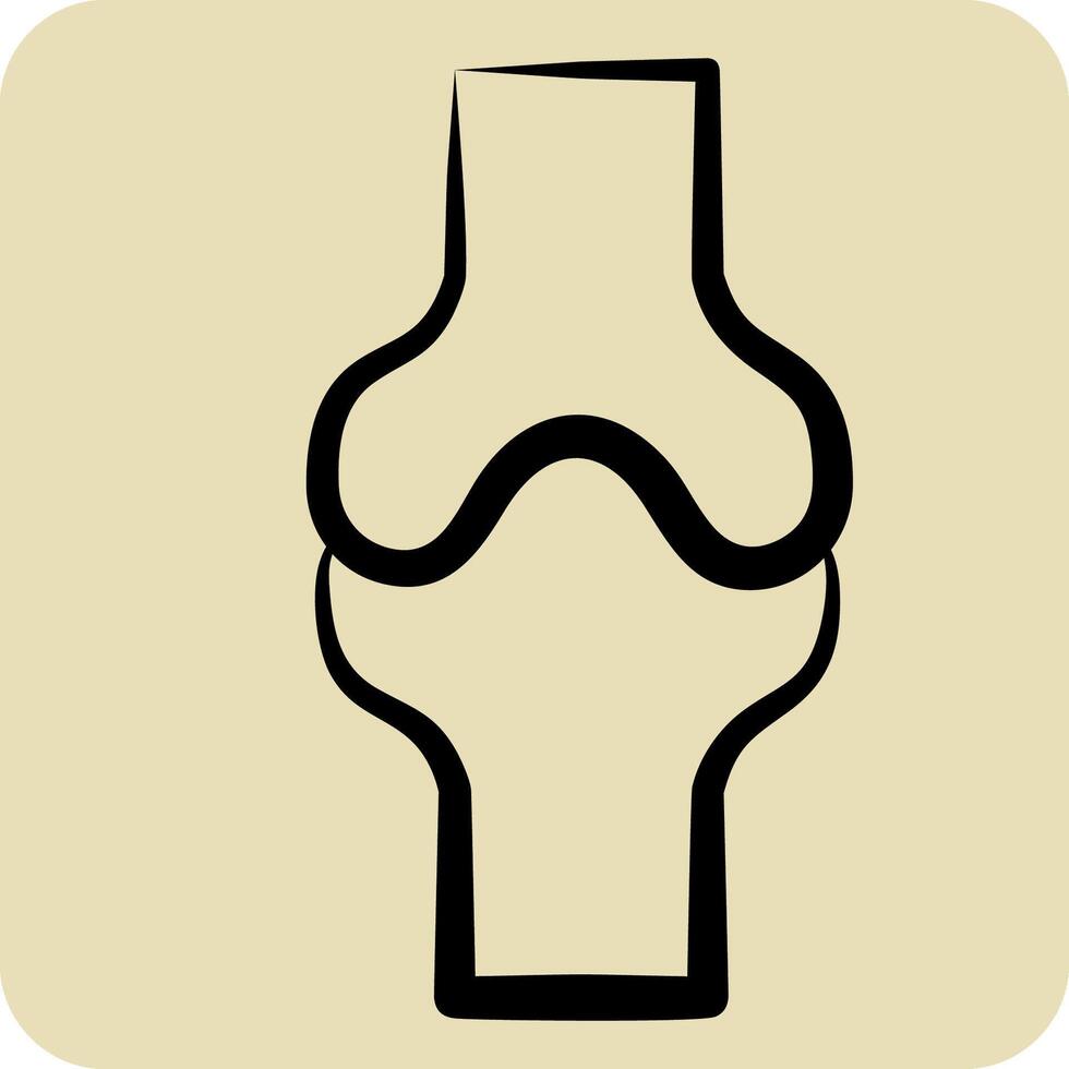 Icon Bone. related to Healthcare symbol. hand drawn style. design editable vector