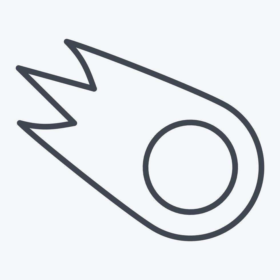 Icon Comet. related to Speed symbol. line style. design editable vector