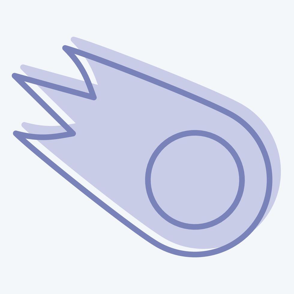 Icon Comet. related to Speed symbol. two tone style. design editable vector