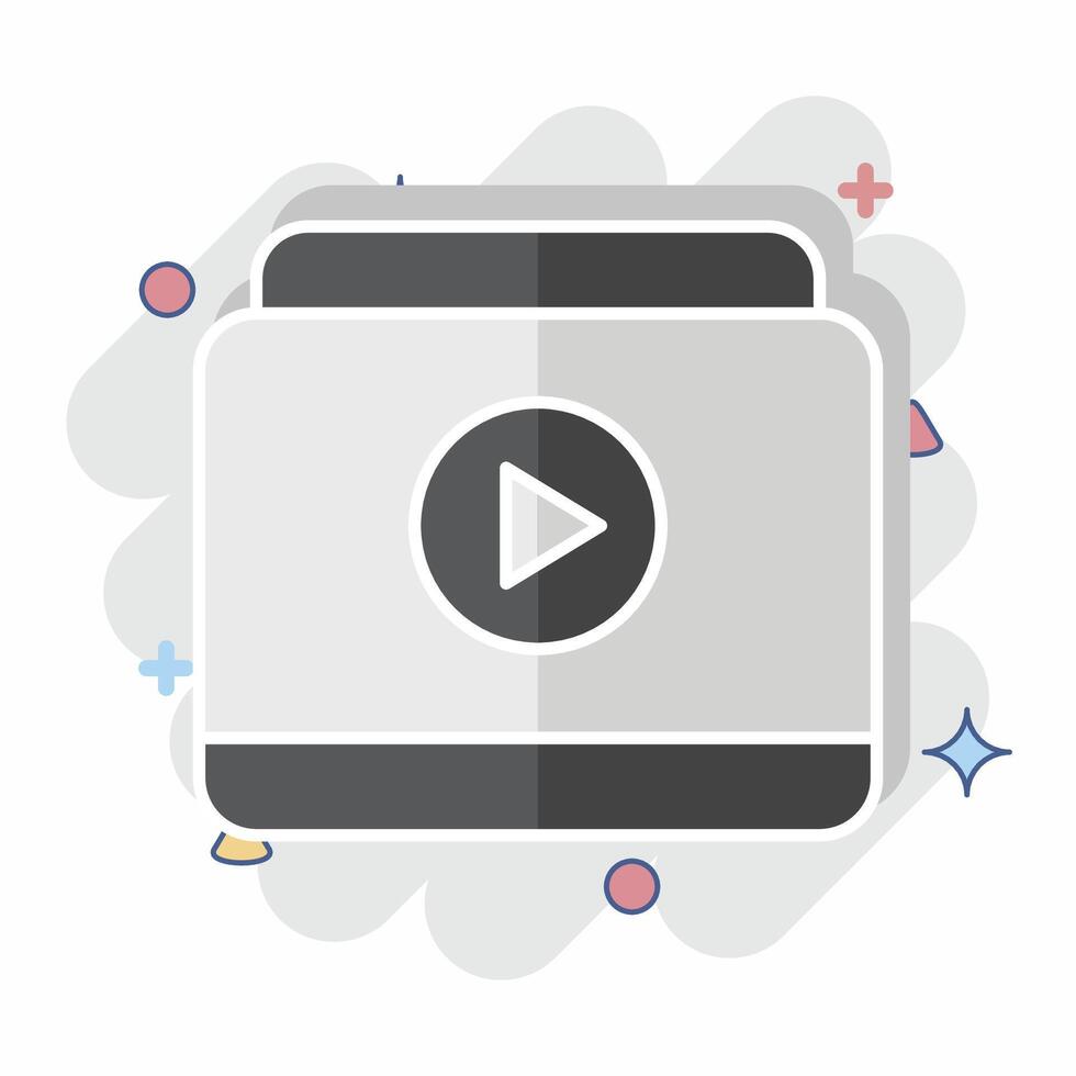 Icon Online . related to Hobbies symbol. comic style. design editable vector