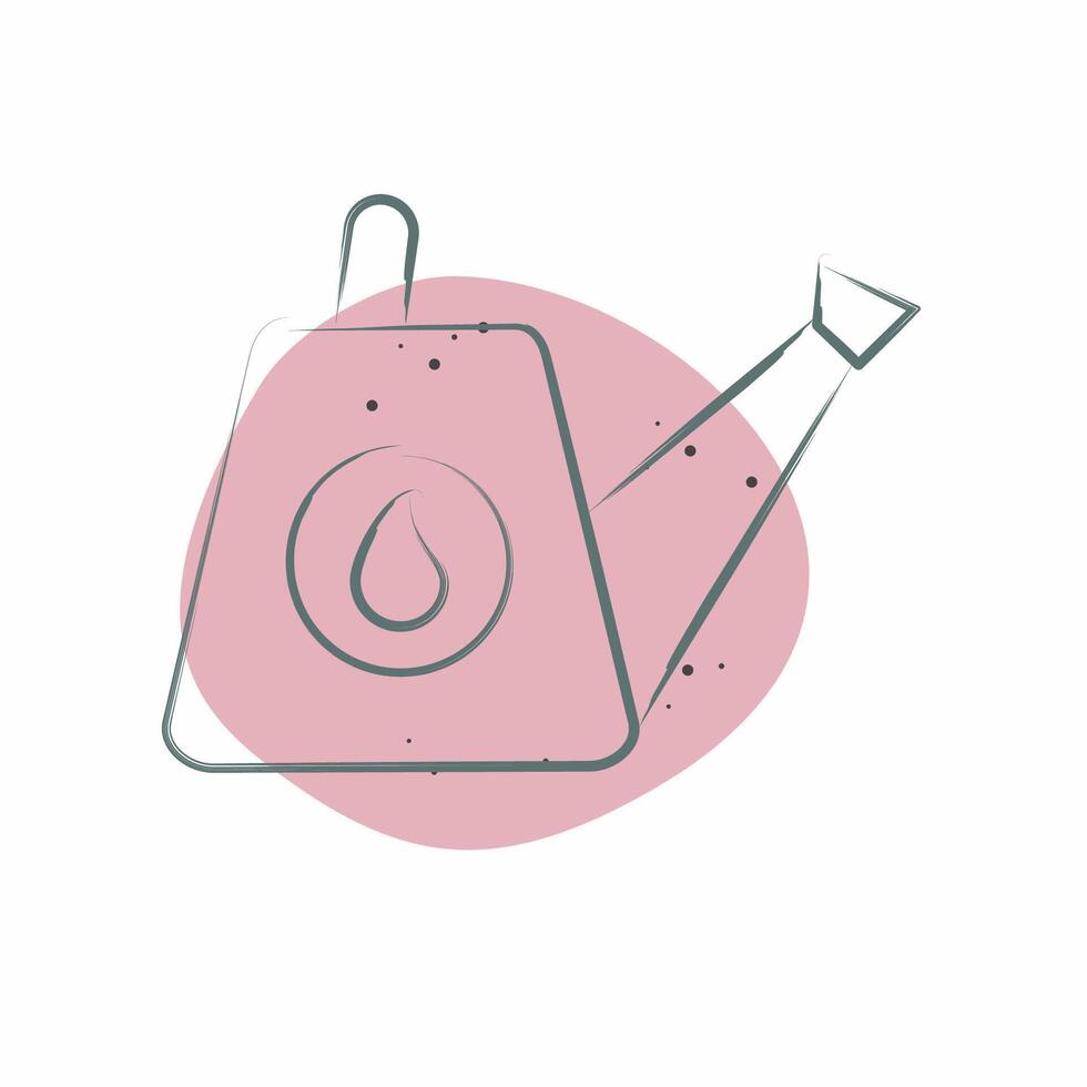 Icon Watering Can. related to Hobbies symbol. Color Spot Style. design editable vector