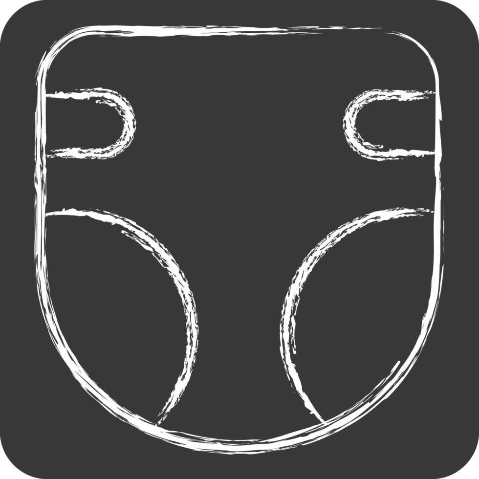 Icon Bzaby Diaper. related to Kindergarten symbol. chalk Style. design editable vector