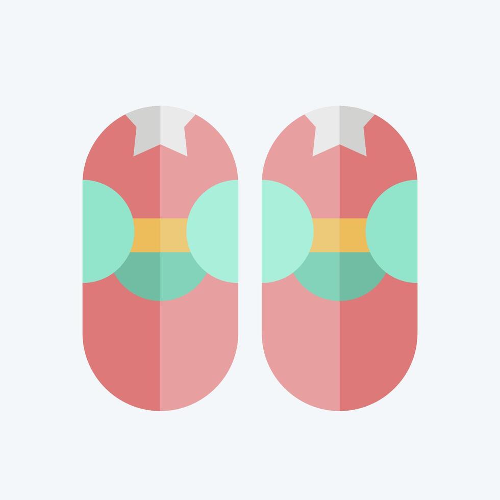 Icon Baby Shoe. related to Kindergarten symbol. flat style. design editable vector
