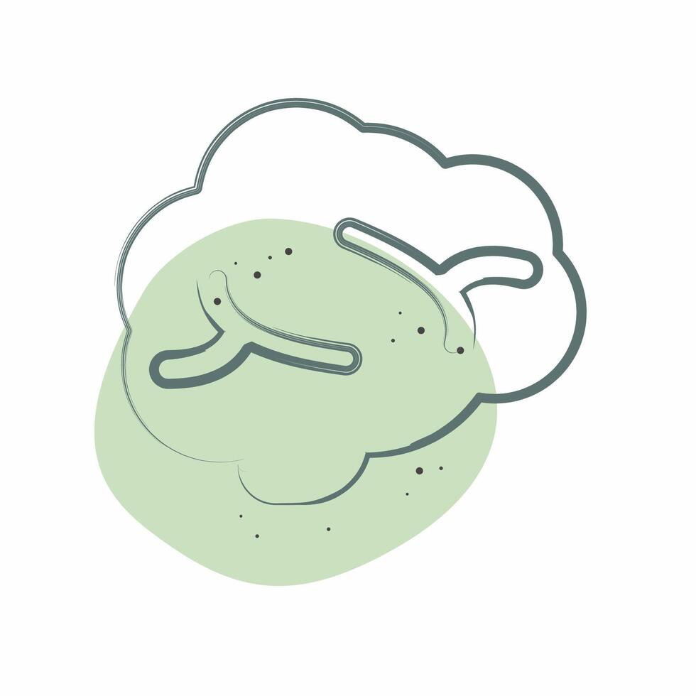 Icon Brain. related to Healthcare symbol. Color Spot Style. design editable vector