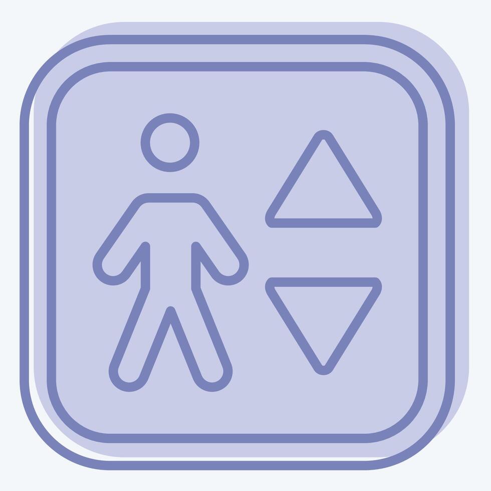 Icon Elevator. related to Public symbol. two tone style. design editable vector