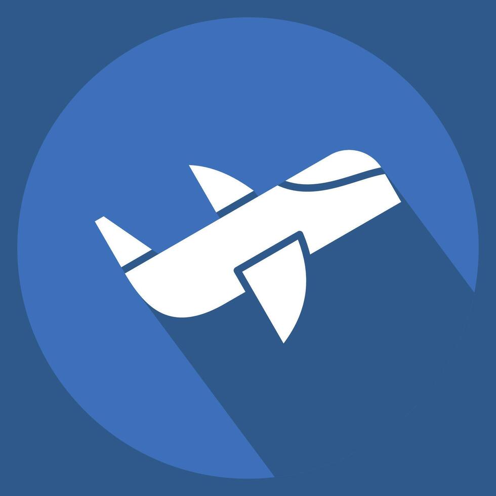 Icon Airplane. related to Hobbies symbol. long shadow style. design editable vector