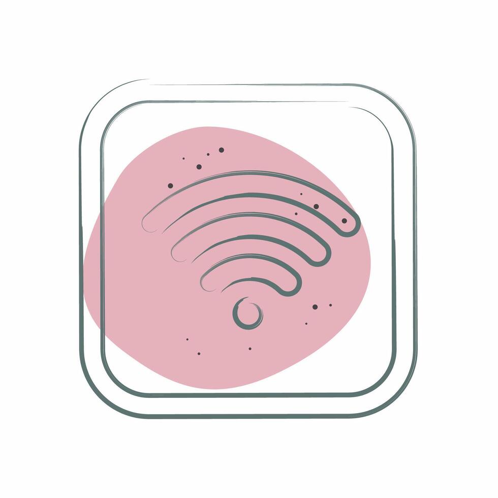 Icon Wifi. related to Public symbol. Color Spot Style. design editable vector