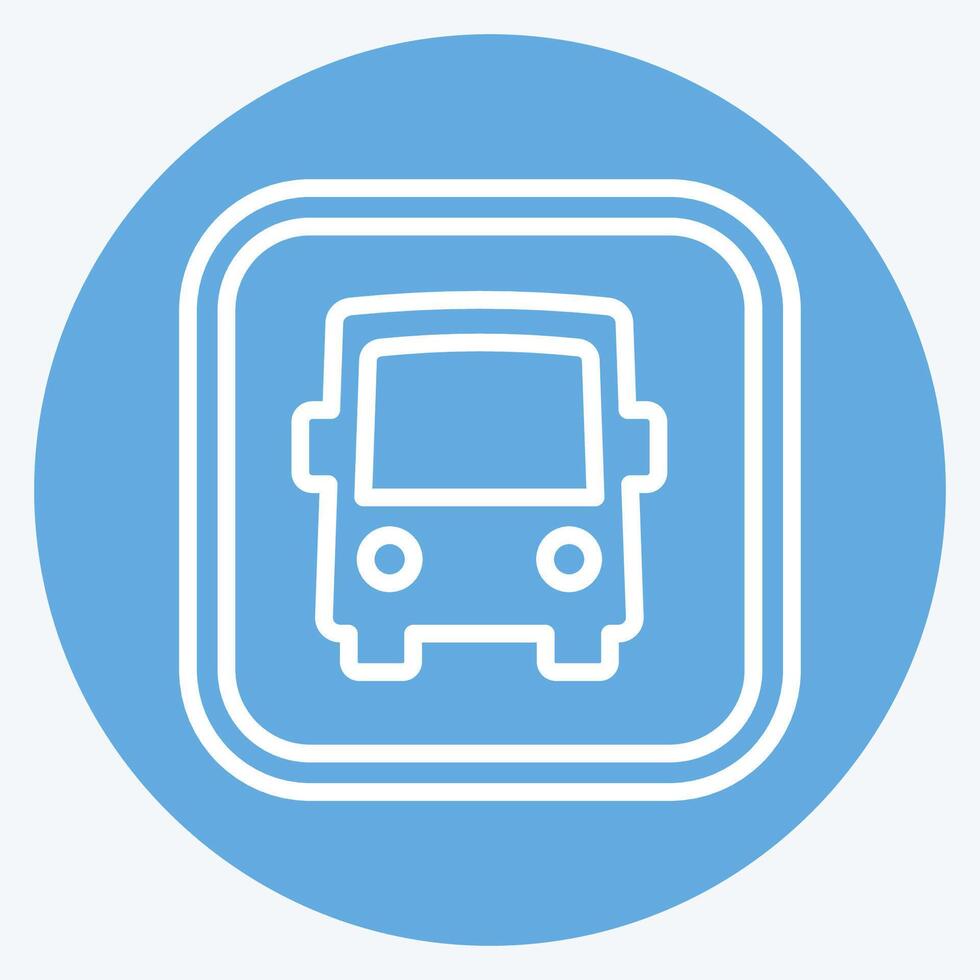 Icon Bus. related to Public symbol. blue eyes style. design editable vector