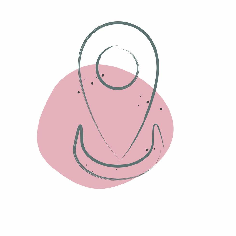 Icon Location. related to Healthcare symbol. Color Spot Style. design editable vector