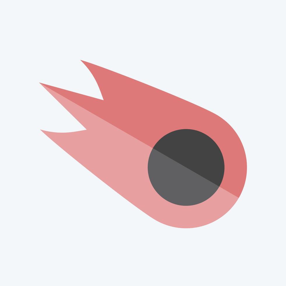 Icon Comet. related to Speed symbol. flat style. design editable vector