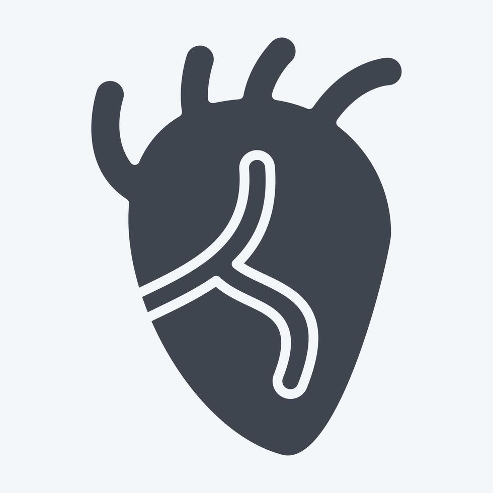 Icon Heart. related to Healthcare symbol. glyph style. design editable vector