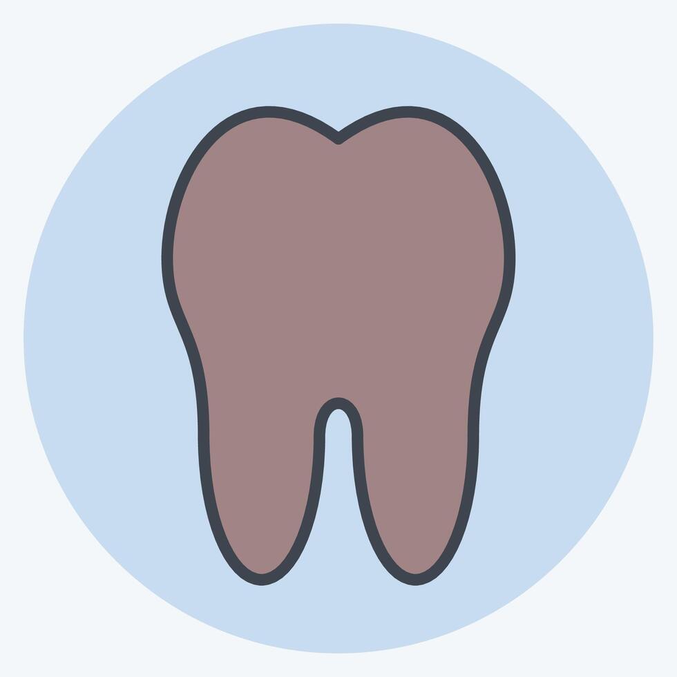 Icon Tooth. related to Healthcare symbol. color mate style. design editable vector