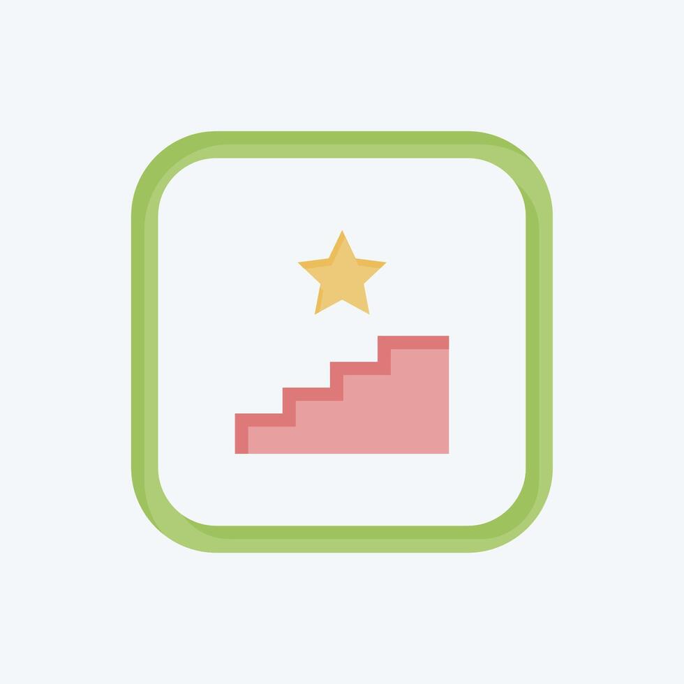 Icon Stairs. related to Public symbol. flat style. design editable vector