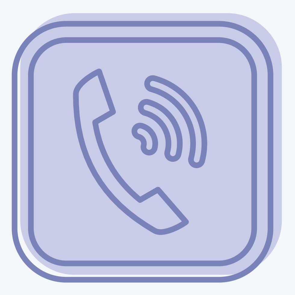 Icon Phone. related to Public symbol. two tone style. design editable vector