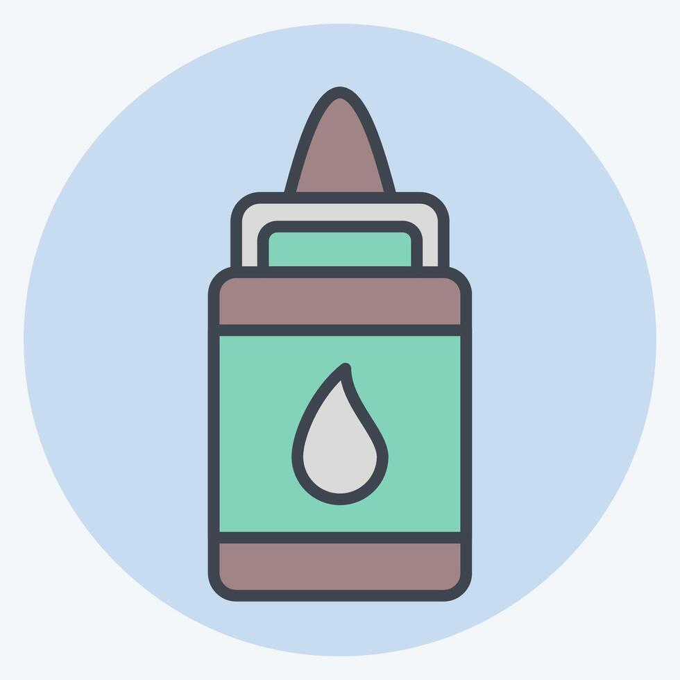 Icon Glue. related to Kindergarten symbol. color mate style. design editable vector