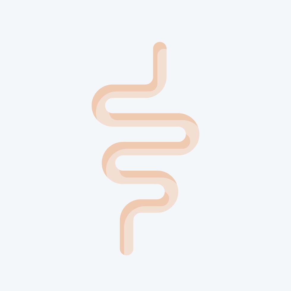 Icon Intestine. related to Healthcare symbol. flat style. design editable vector