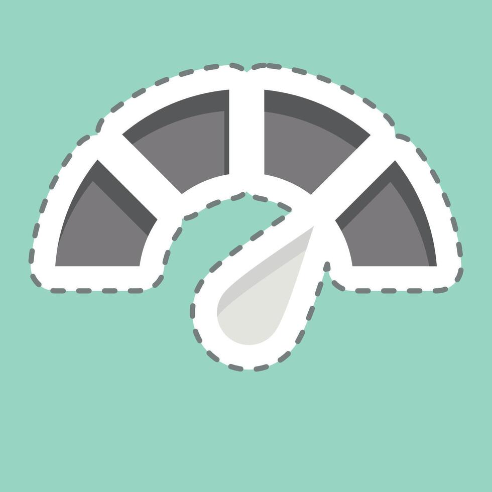 Sticker line cut Indicator. related to Speed symbol. design editable vector