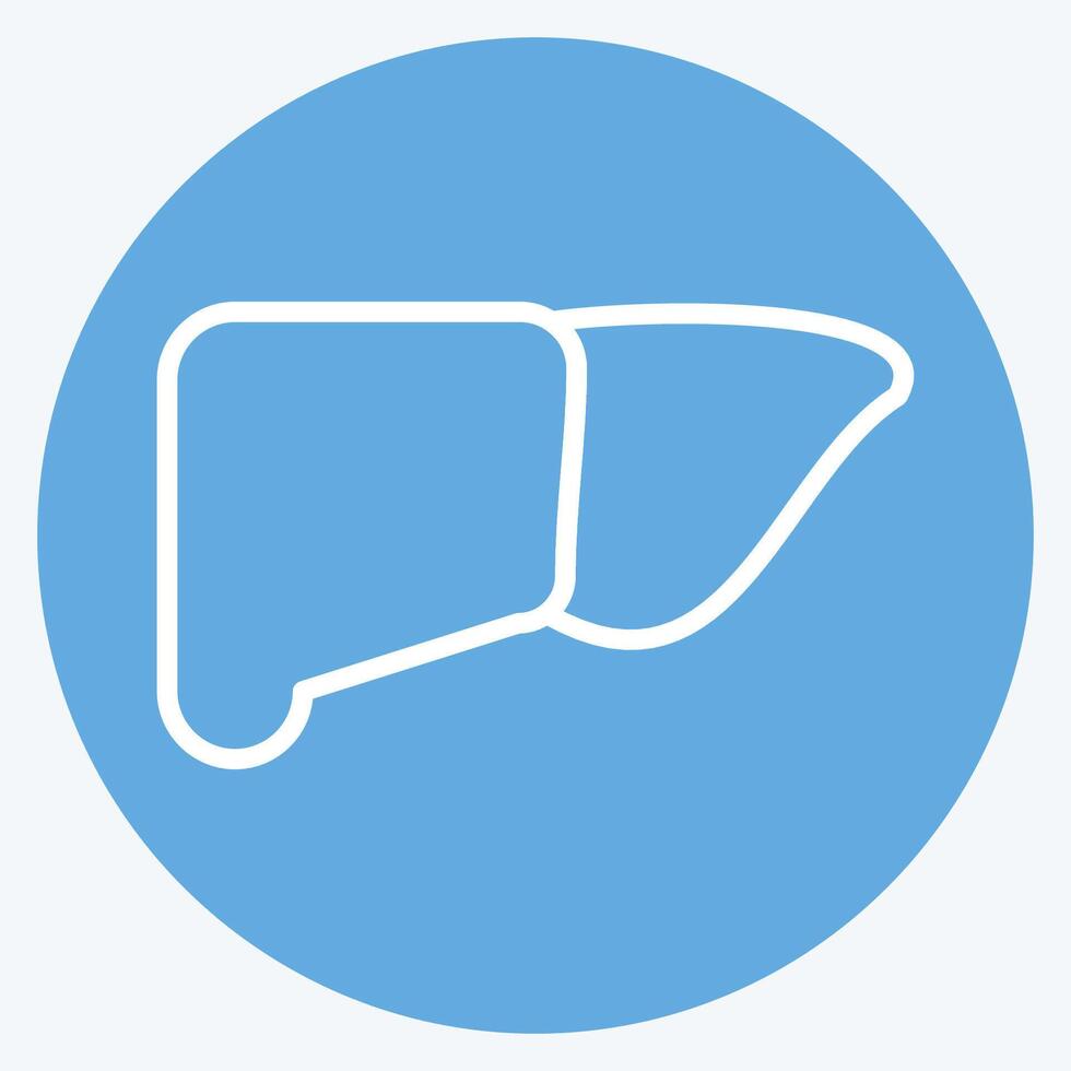 Icon Liver. related to Healthcare symbol. blue eyes style. design editable vector
