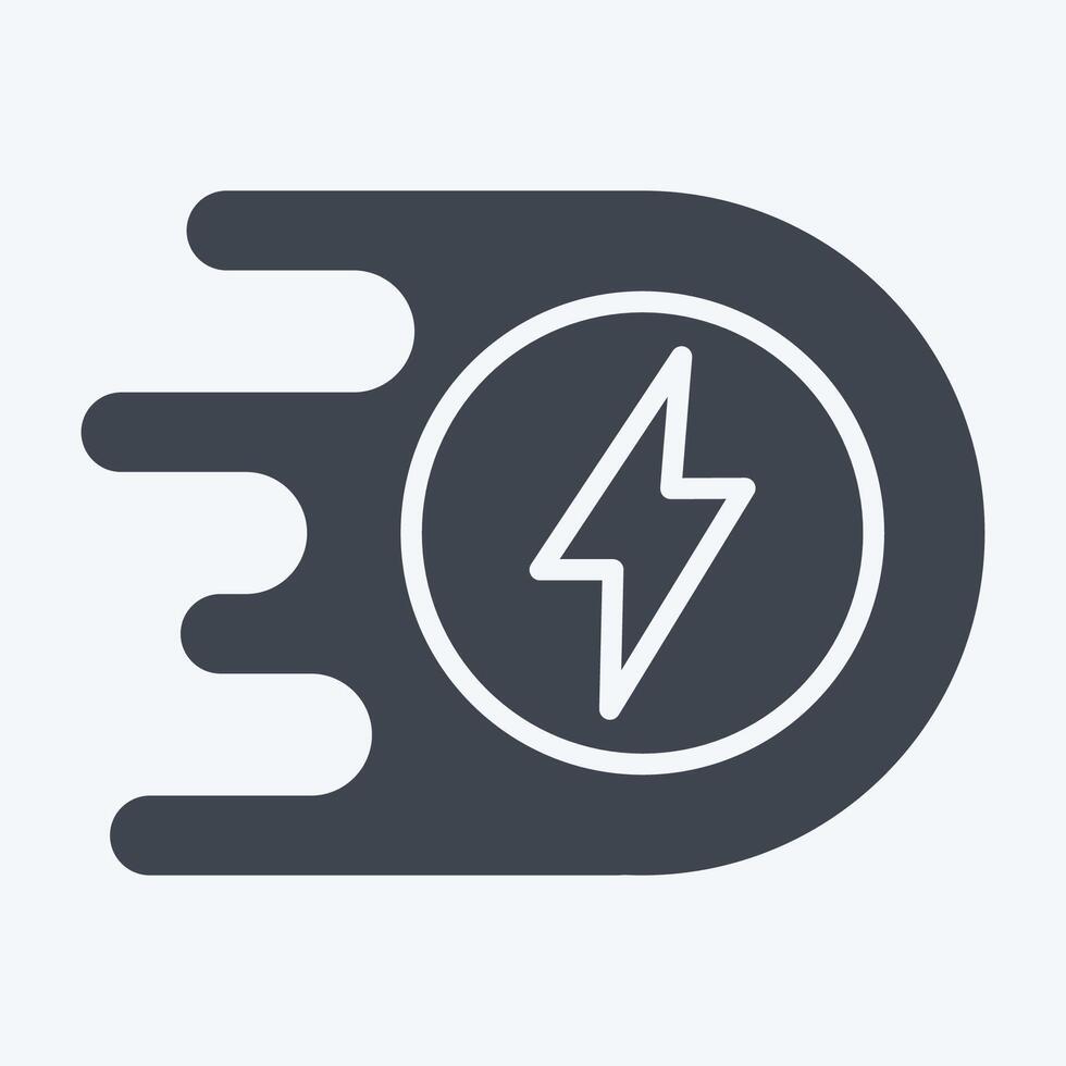 Icon Boost. related to Speed symbol. glyph style. design editable vector