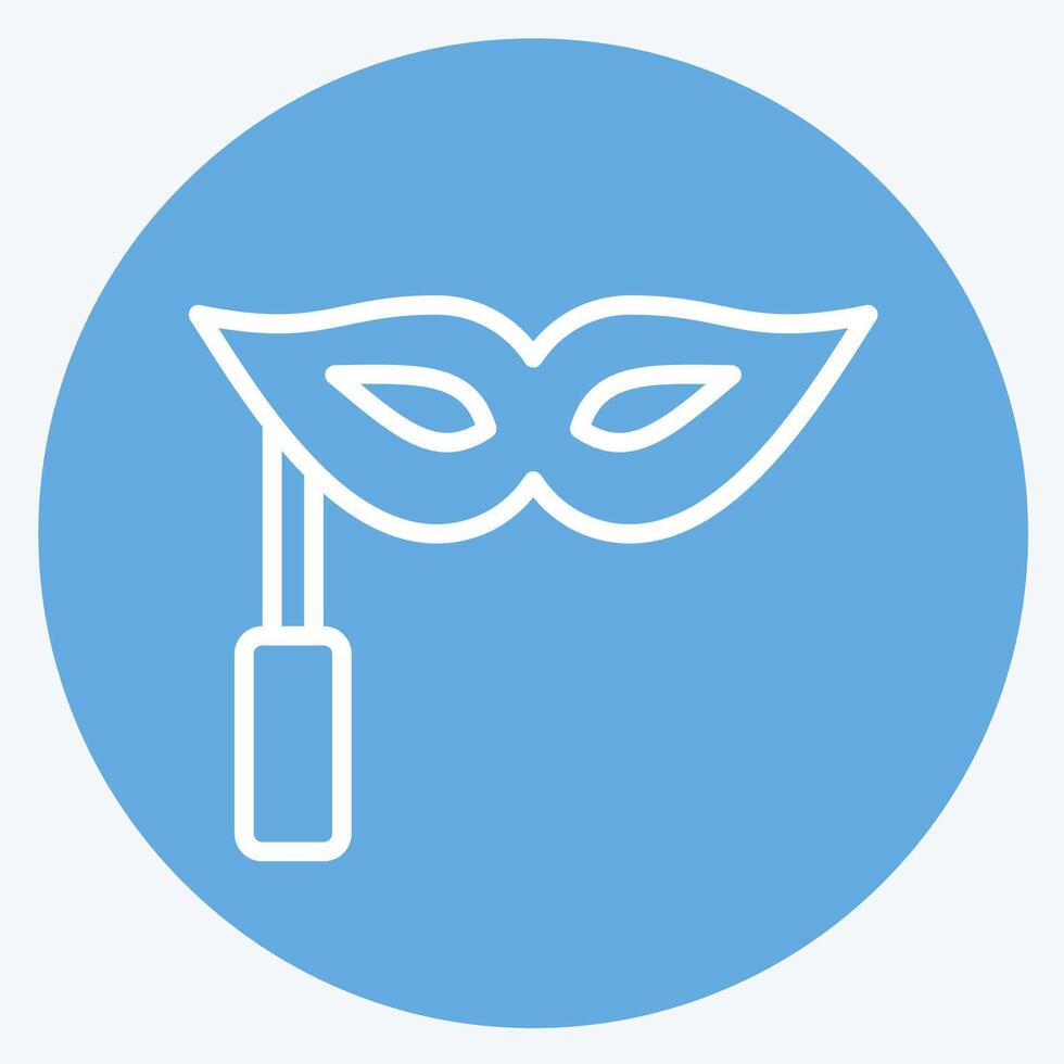 Icon Masquerade. related to Hobbies symbol. blue eyes style. design editable vector