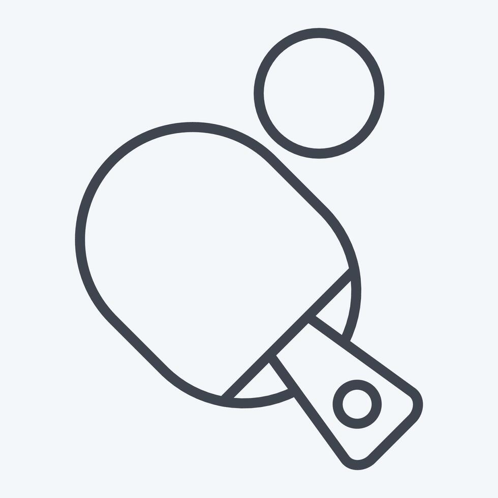 Icon Table Tenis. related to Hobbies symbol. line style. design editable vector