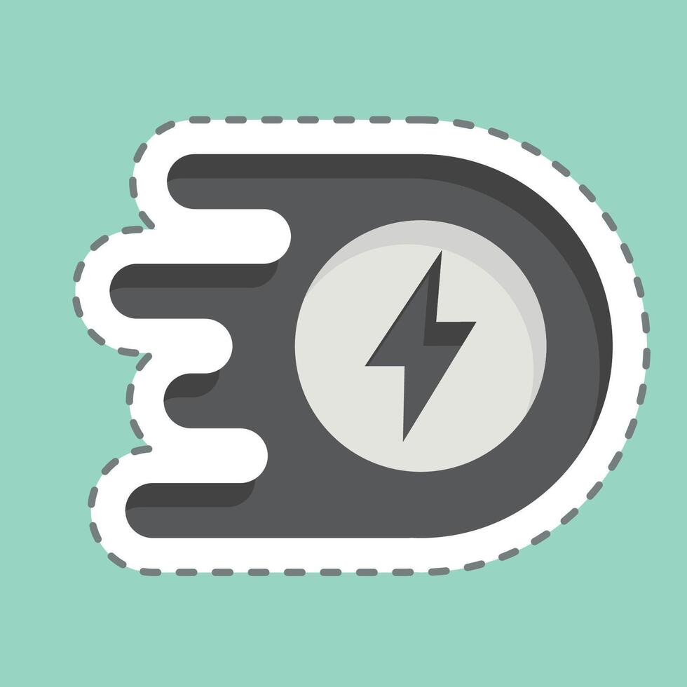 Sticker line cut Boost. related to Speed symbol. design editable vector