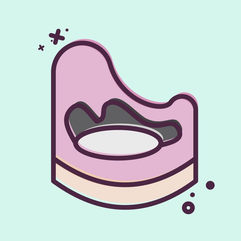 Icon Baby Patty. related to Kindergarten symbol. MBE style. design editable vector