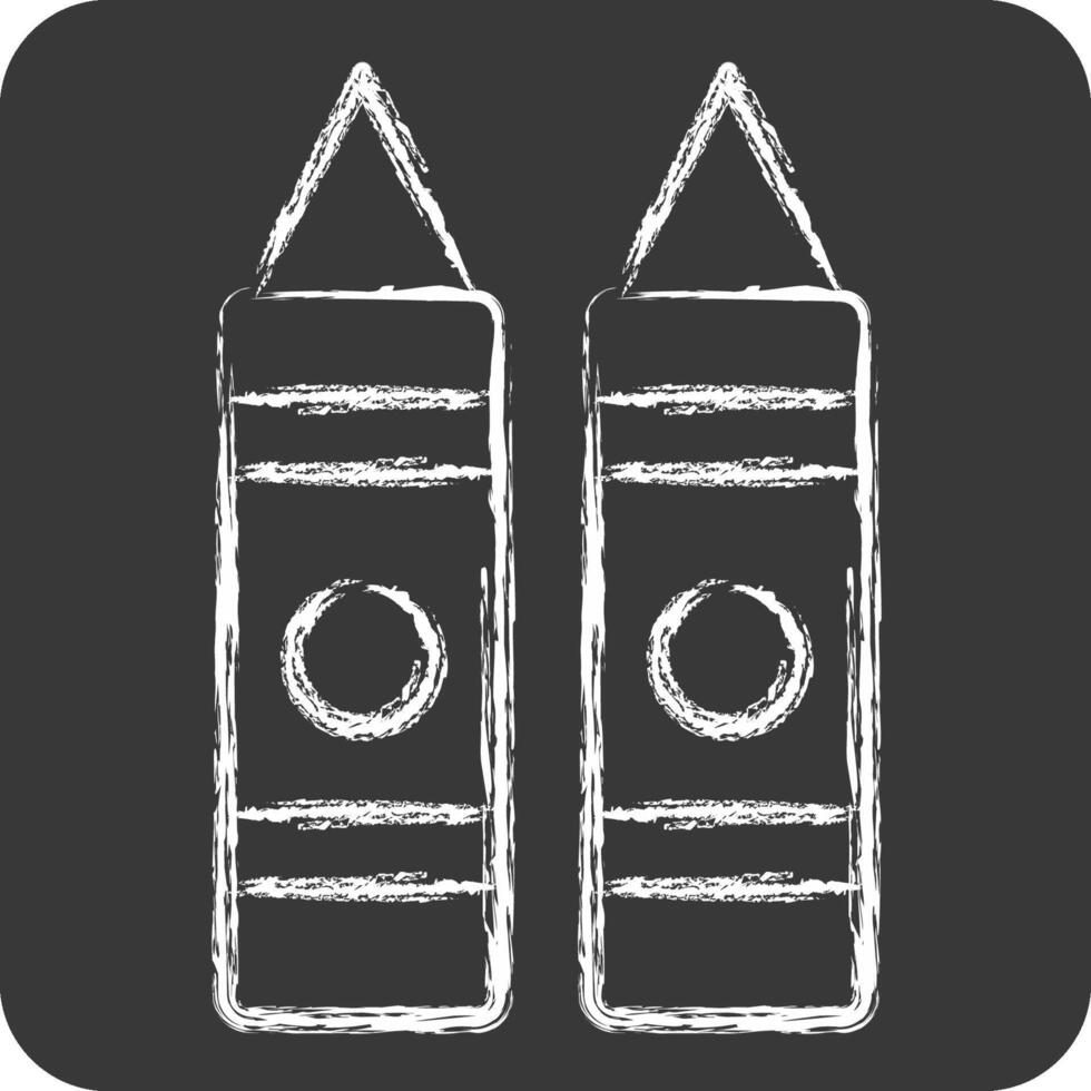 Icon Crayon. related to Kindergarten symbol. chalk Style. design editable vector