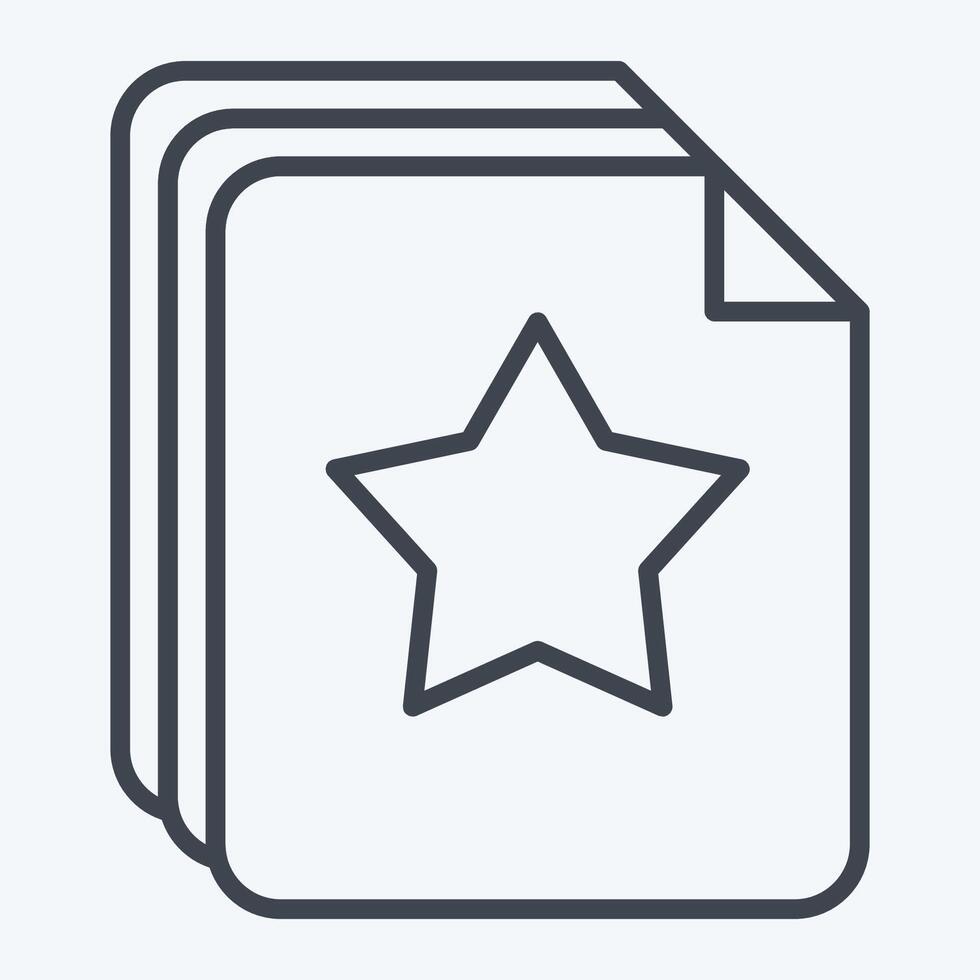 Icon Color Papers. related to Kindergarten symbol. line style. design editable vector