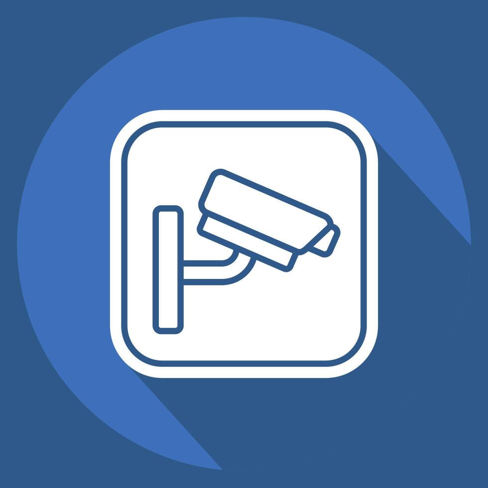 Icon Cctv. related to Public symbol. long shadow style. design editable vector