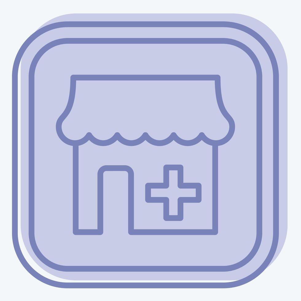 Icon Pharmacy. related to Public symbol. two tone style. design editable vector