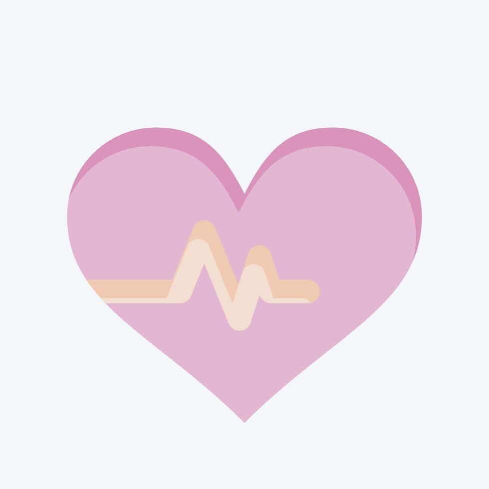 Icon Heart Rate. related to Healthcare symbol. flat style. design editable vector