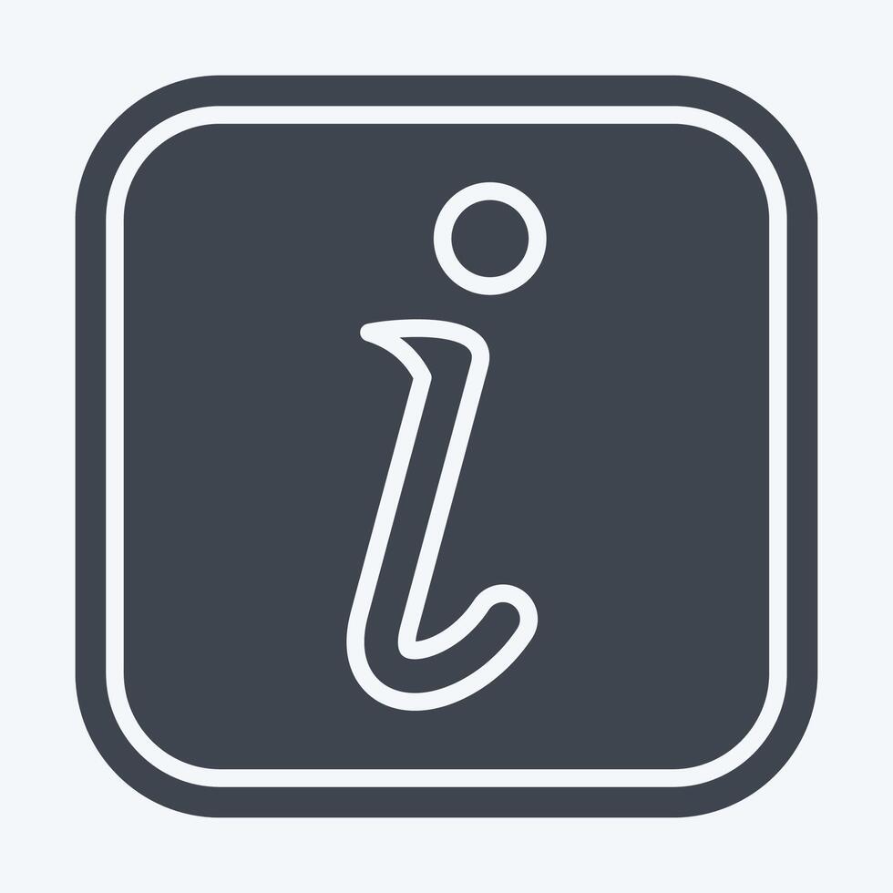 Icon Information. related to Public symbol. glyph style. design editable vector