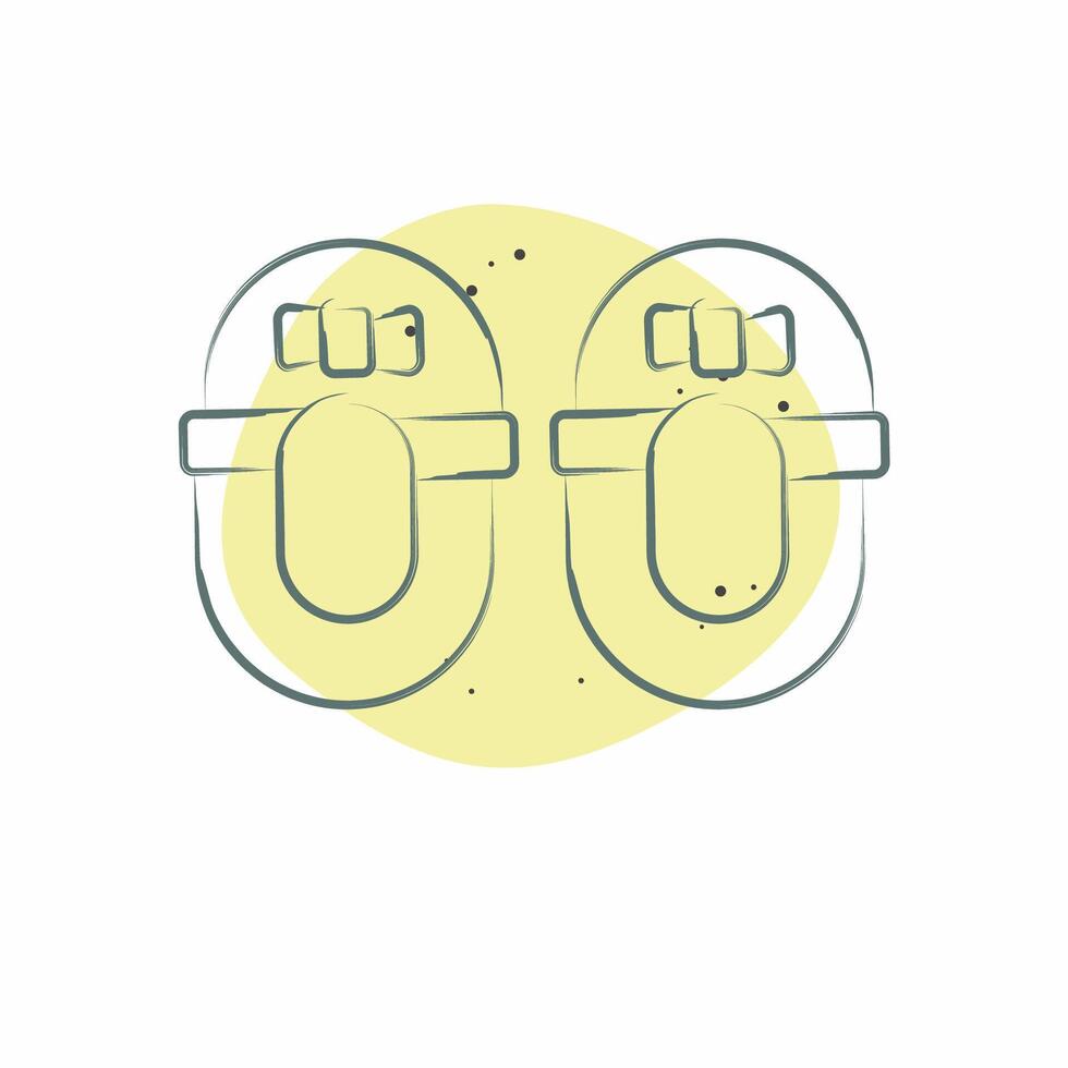 Icon Girl Shoe. related to Kindergarten symbol. Color Spot Style. design editable vector