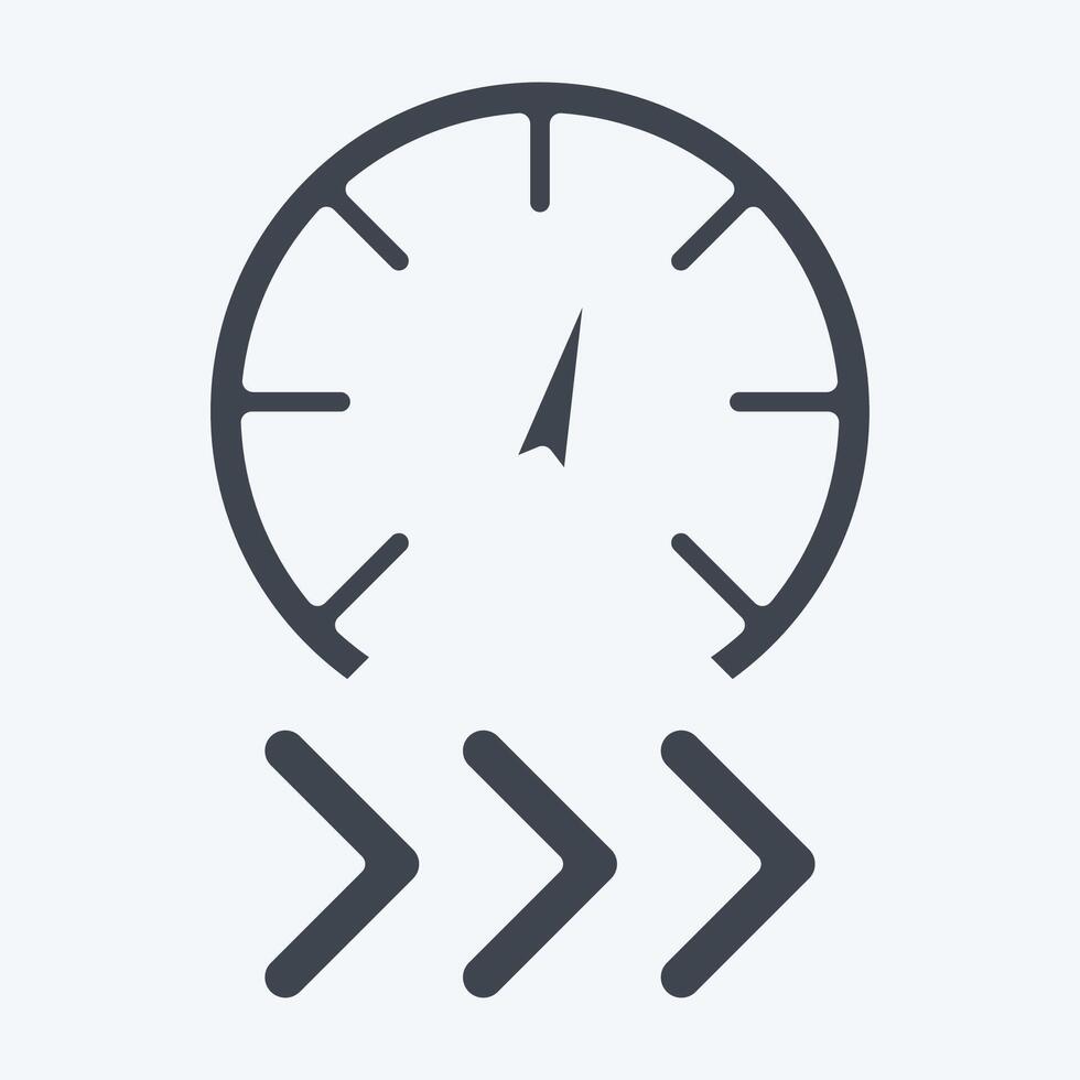 Icon Rapid. related to Speed symbol. glyph style. design editable vector
