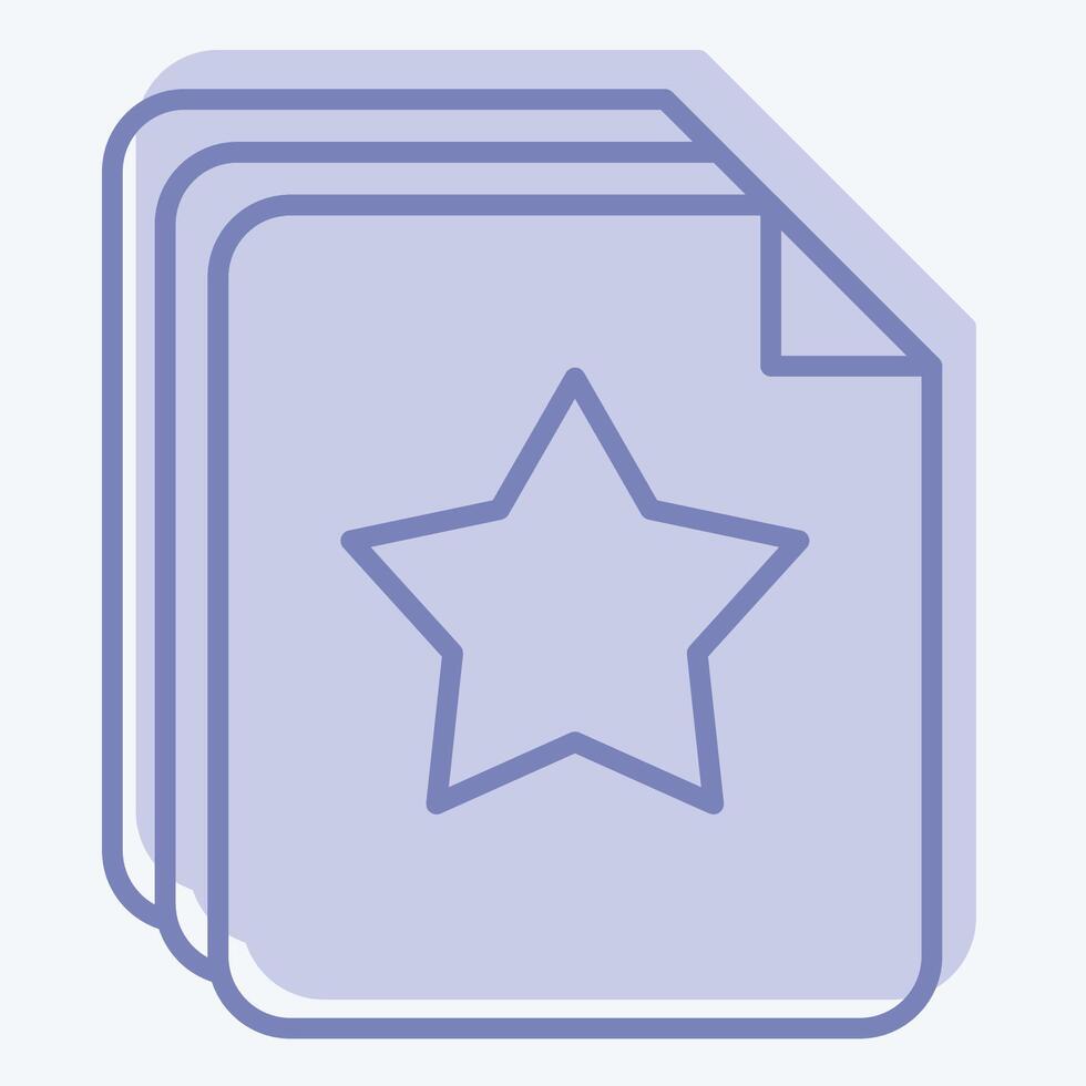 Icon Color Papers. related to Kindergarten symbol. two tone style. design editable vector